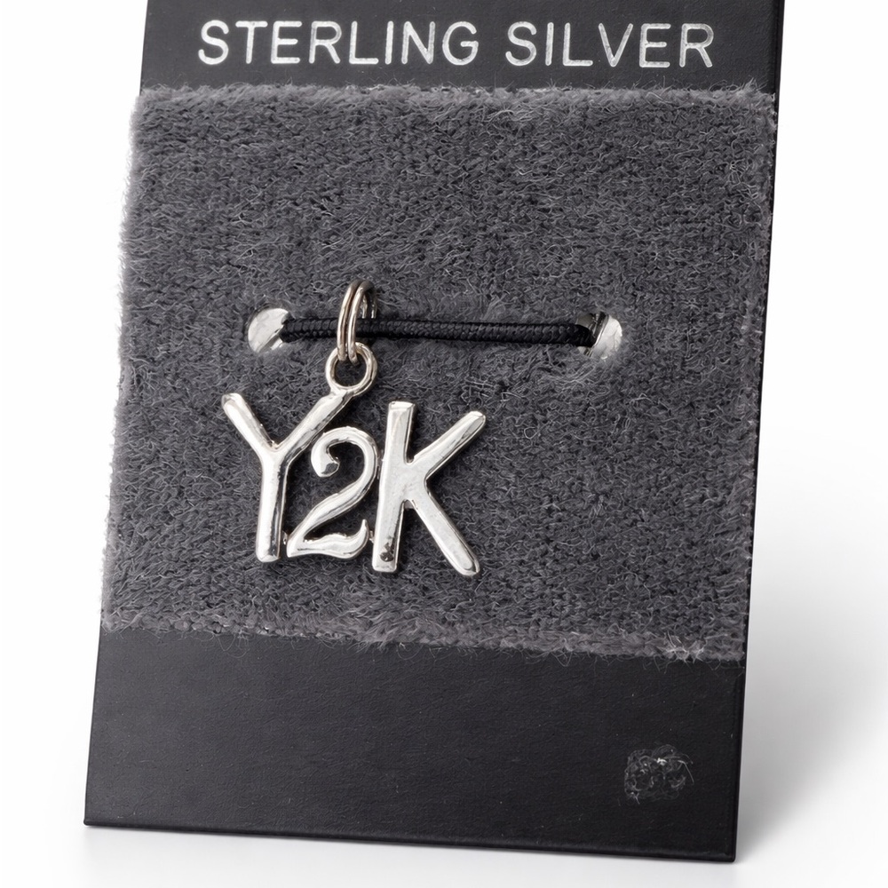 Sterling Silver Y2K Charm Pendant 925 Made in Thailand Minimalist Vintage